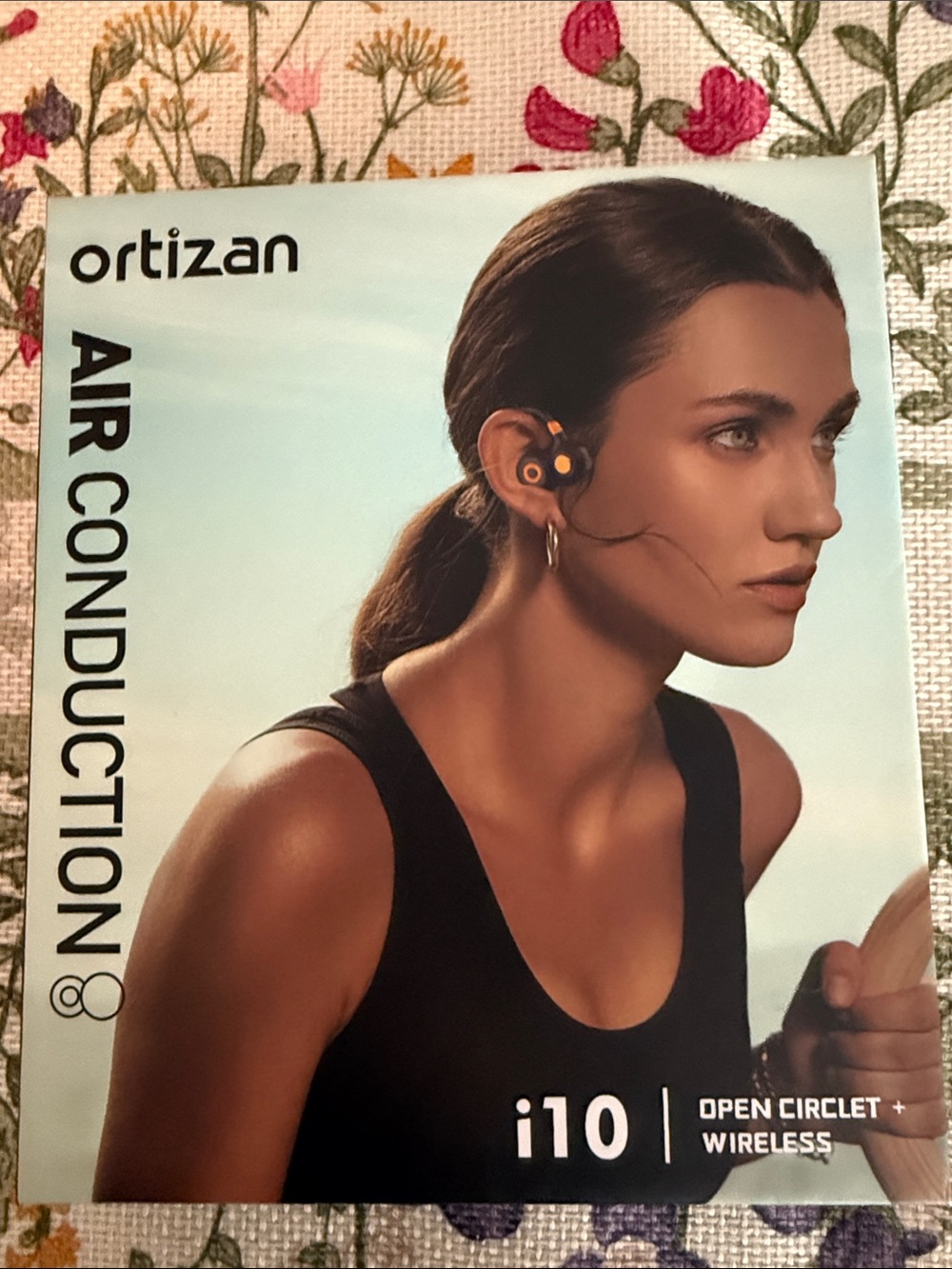 i10 Conduction Wireless Headphones — Black and Orange